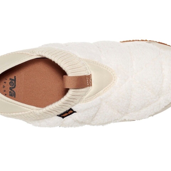 NEW TEVA WOMENS Re EMBER MOC FLEECE SNEAKER SHOES, OFF WHITE NIB COMFORTABLE - Picture 3 of 6